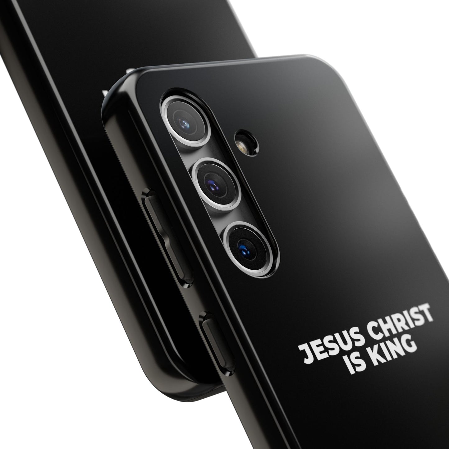 Jesus Christ Is King Tough Phone Case — Black Faith Protective Case