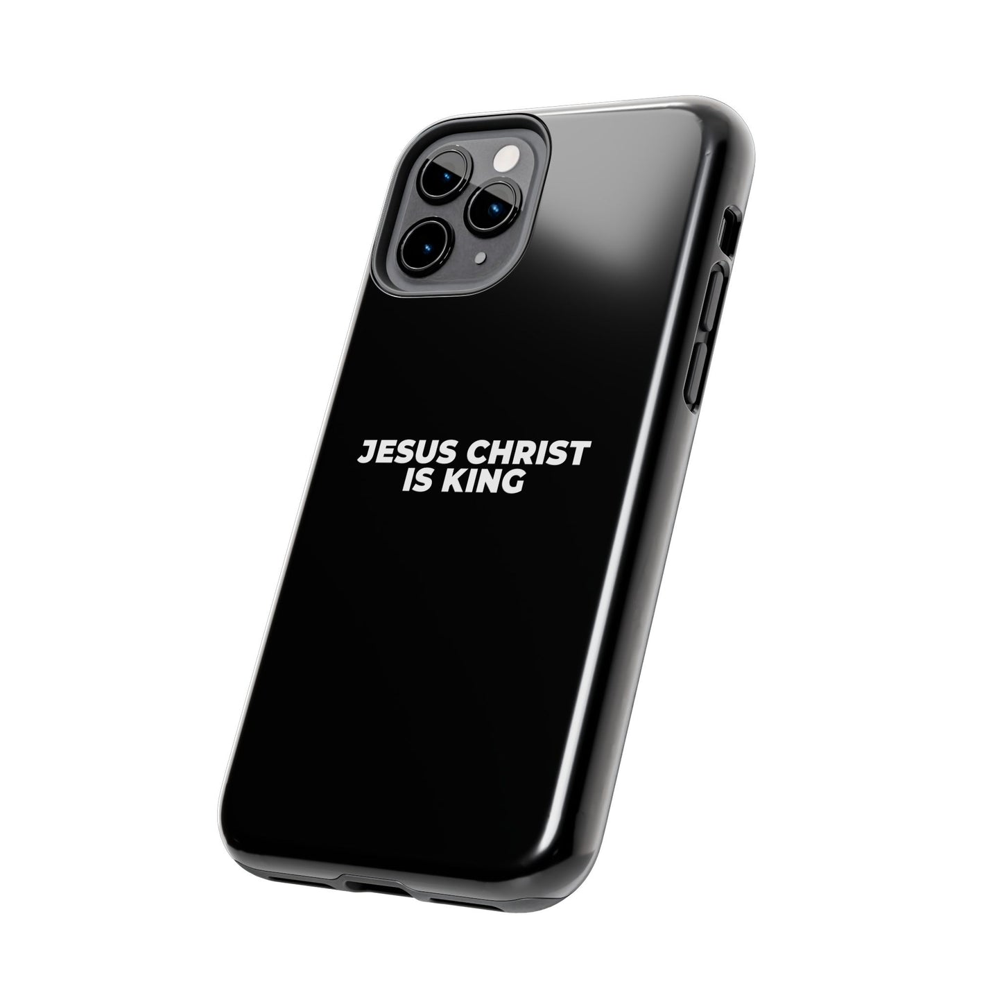 Jesus Christ Is King Tough Phone Case — Black Faith Protective Case