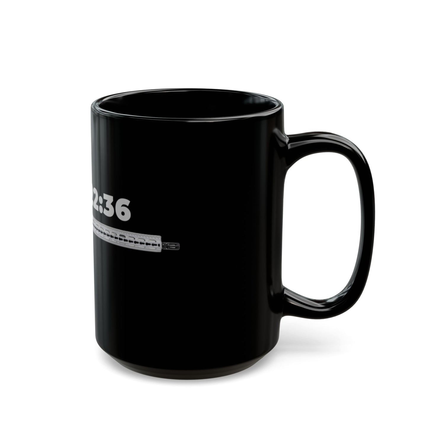 Luke 22:36 Rifle Graphic Mug — Christian Faith & Defense Black Coffee Cup