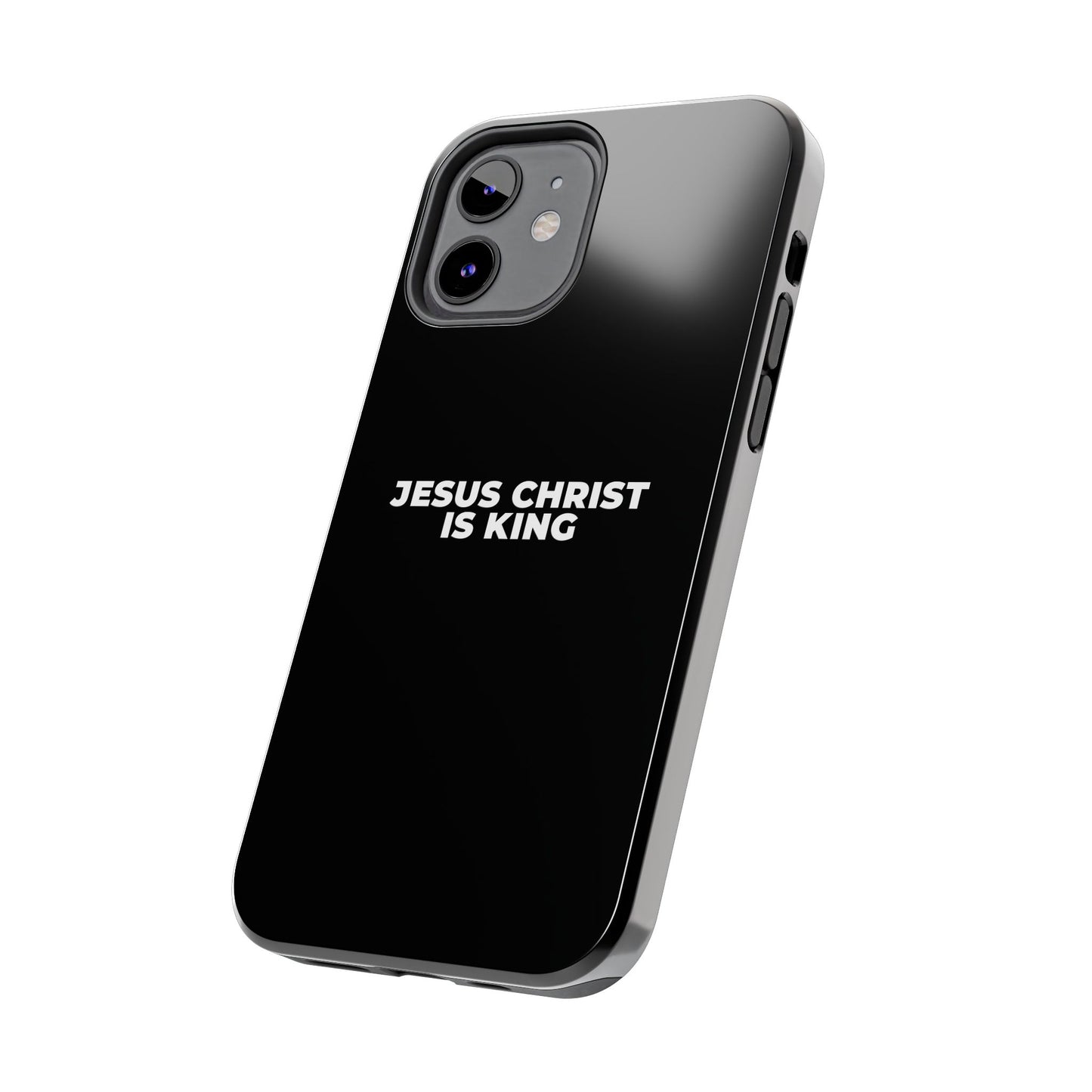 Jesus Christ Is King Tough Phone Case — Black Faith Protective Case