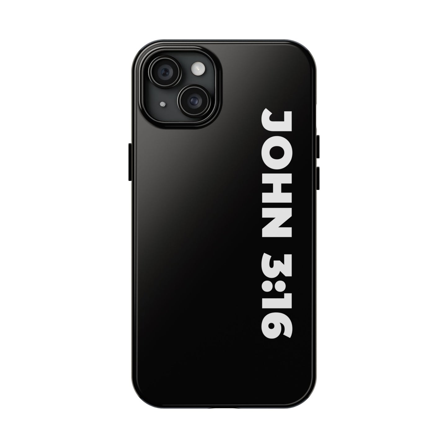 John 3:16 Tough Phone Case — Black Christian Scripture Phone Cover