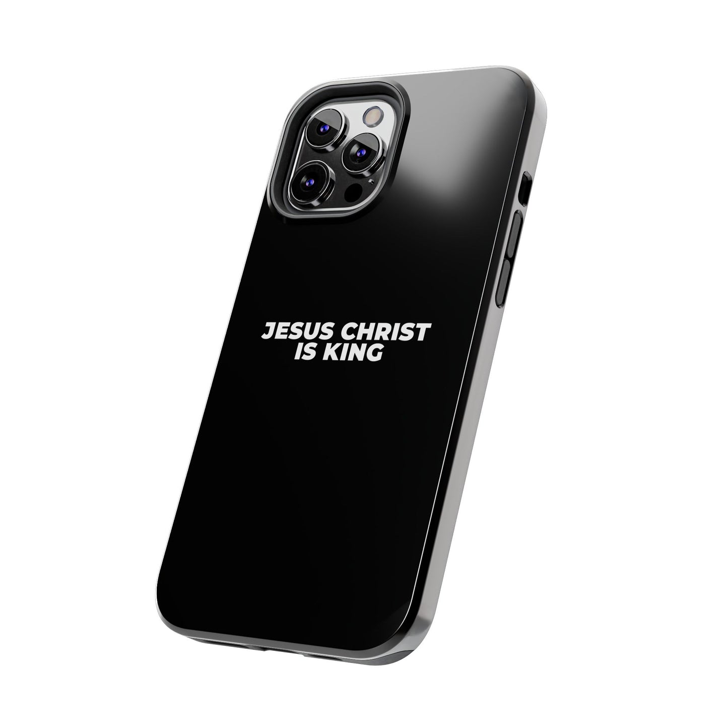 Jesus Christ Is King Tough Phone Case — Black Faith Protective Case