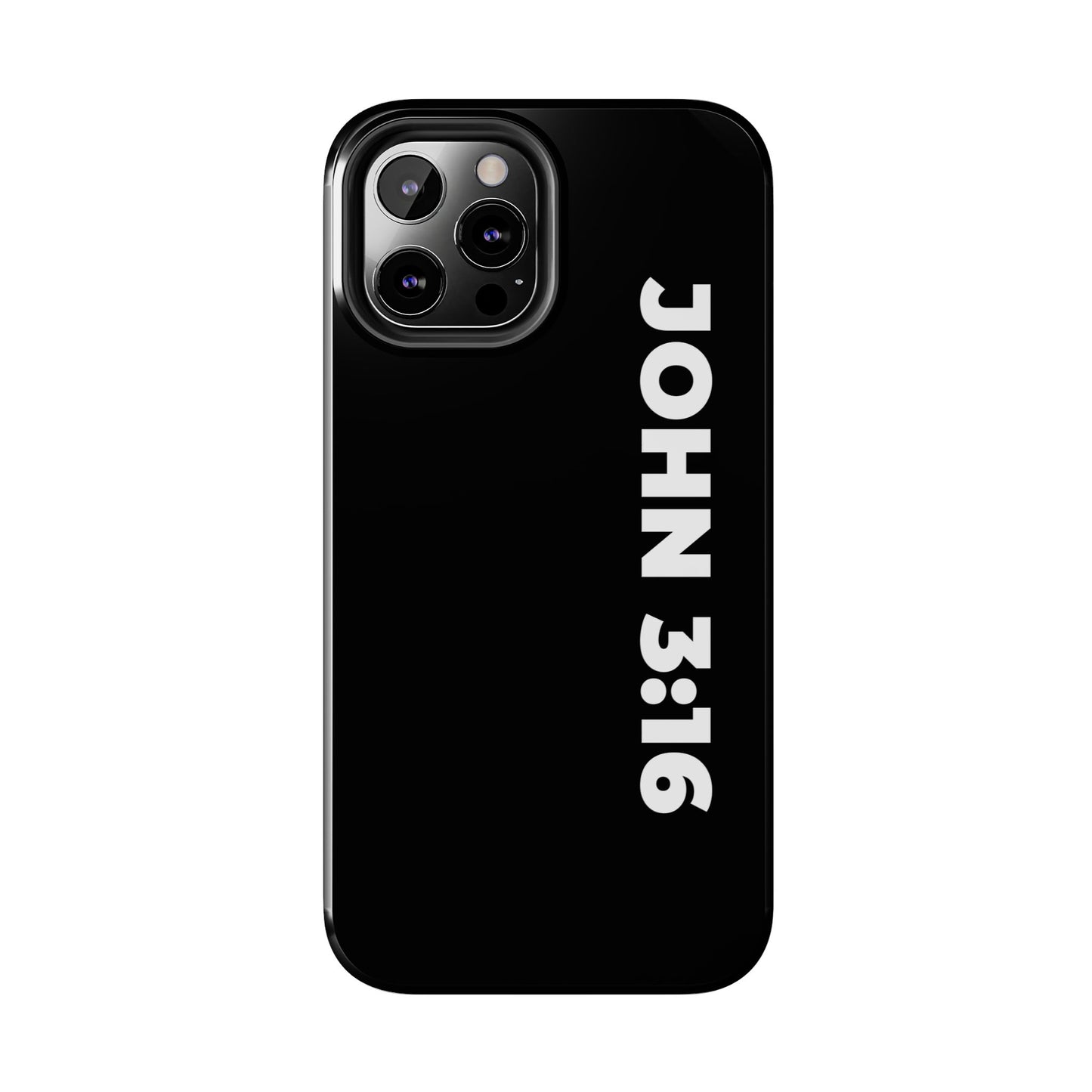 John 3:16 Tough Phone Case — Black Christian Scripture Phone Cover