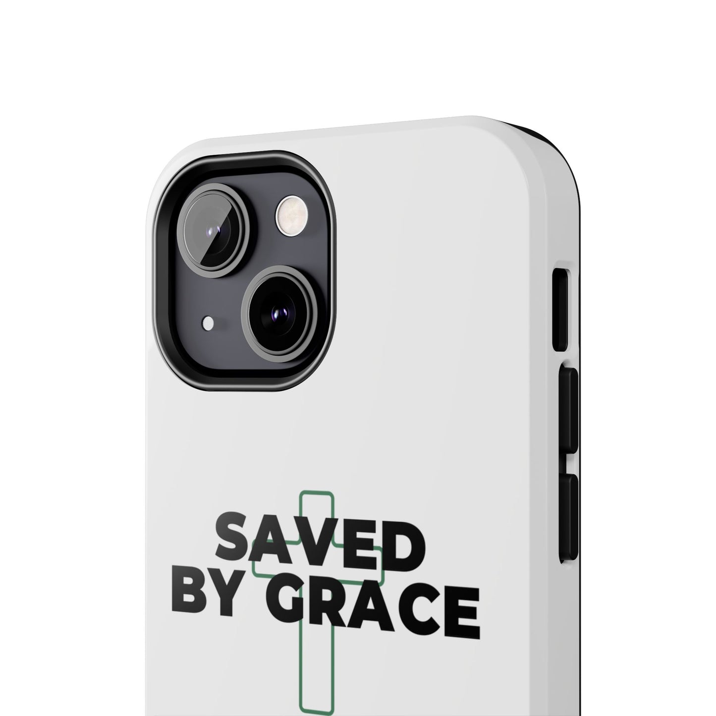 Saved By Grace Tough Phone Case — Christian Cross Protective Phone Cover