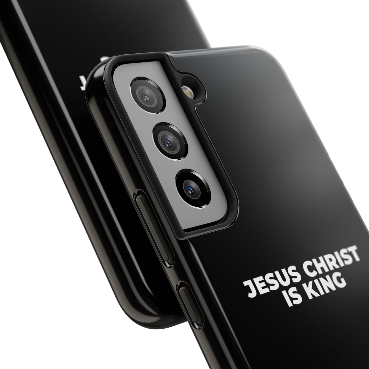 Jesus Christ Is King Tough Phone Case — Black Faith Protective Case