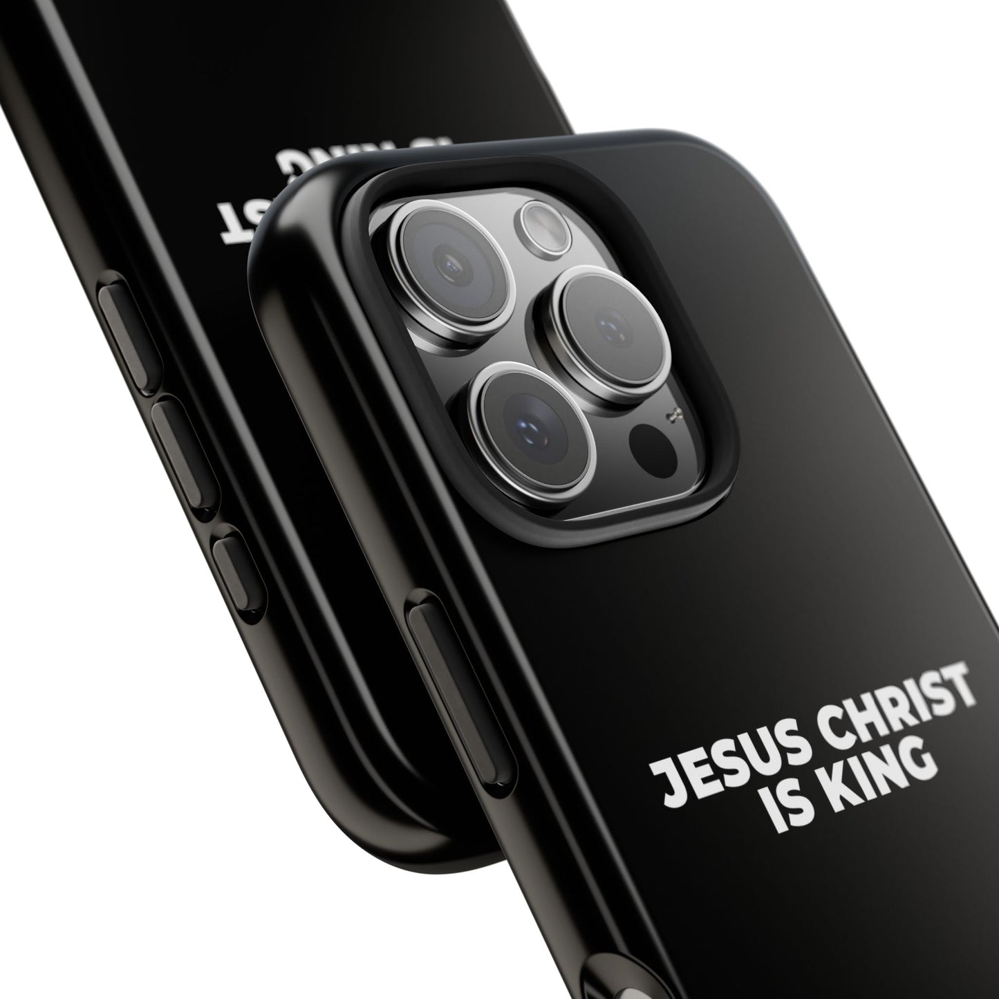 Jesus Christ Is King Tough Phone Case — Black Faith Protective Case