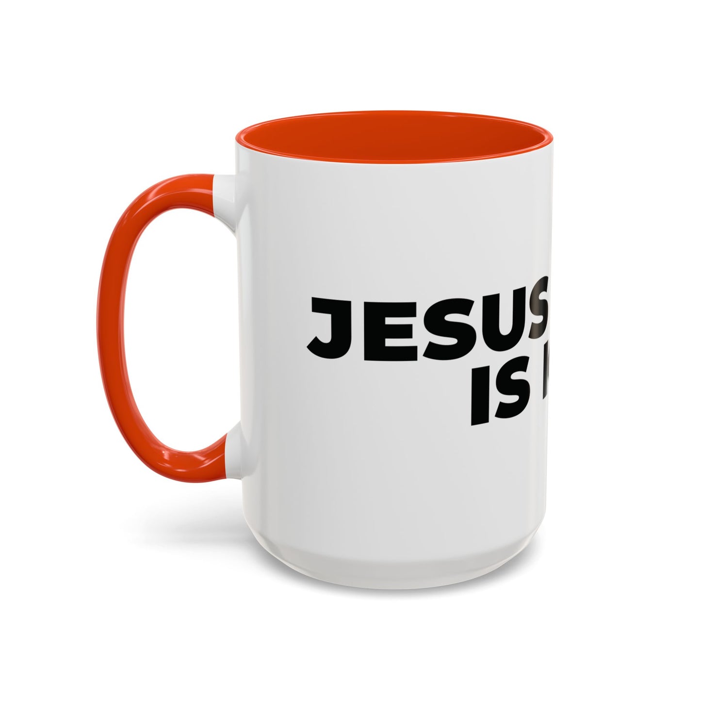 Jesus Christ Is King Coffee Mug — Black-Trim Ceramic 11oz & 15oz