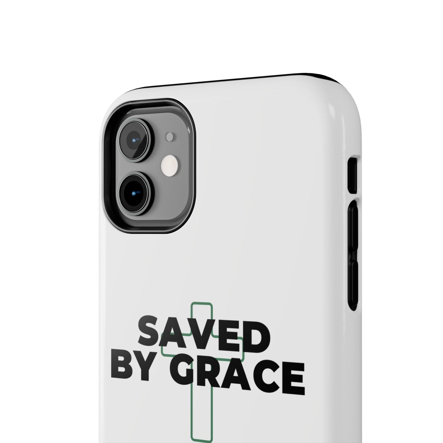 Saved By Grace Tough Phone Case — Christian Cross Protective Phone Cover