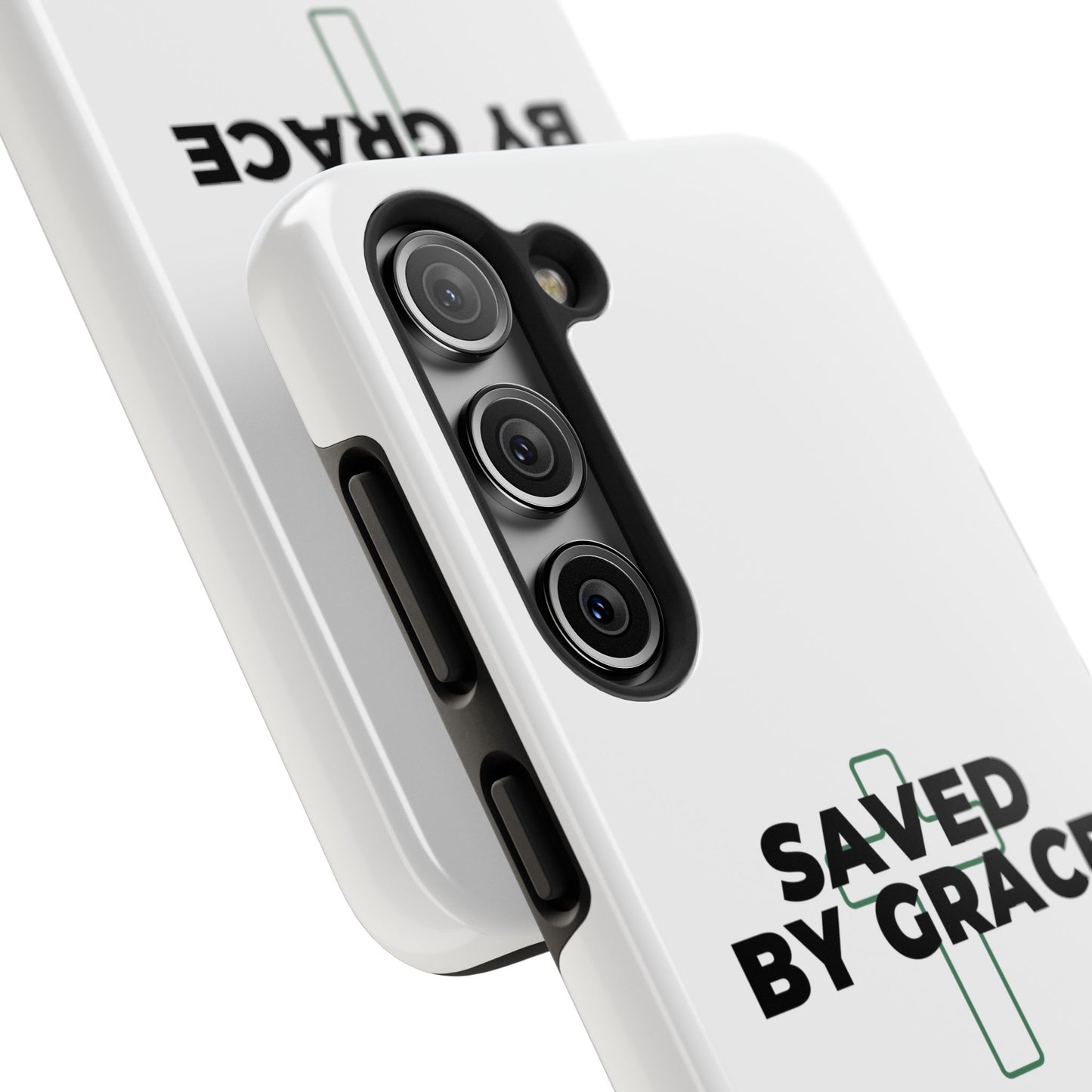 Saved By Grace Tough Phone Case — Christian Cross Protective Phone Cover