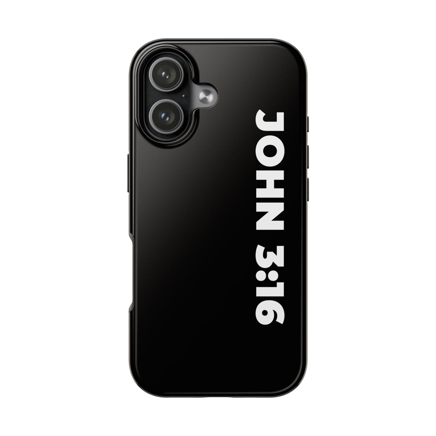 John 3:16 Tough Phone Case — Black Christian Scripture Phone Cover
