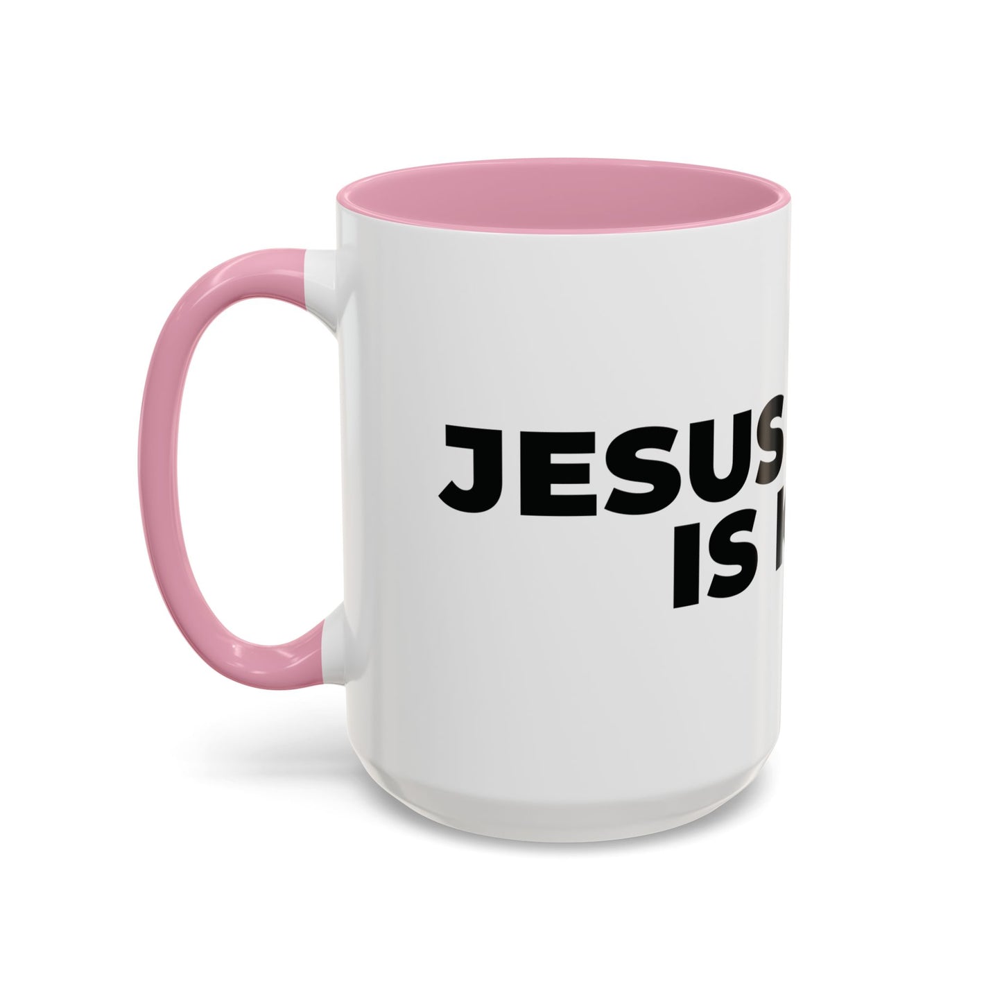 Jesus Christ Is King Coffee Mug — Black-Trim Ceramic 11oz & 15oz