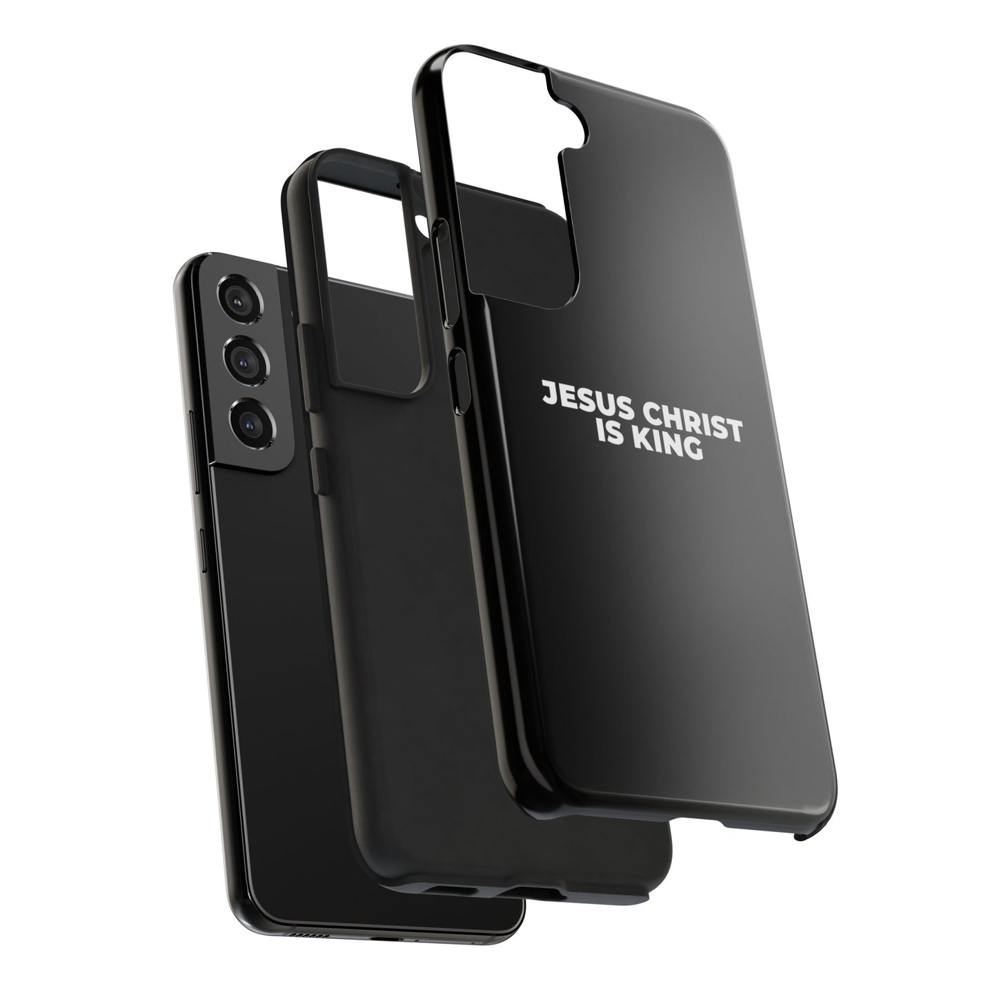 Jesus Christ Is King Tough Phone Case — Black Faith Protective Case