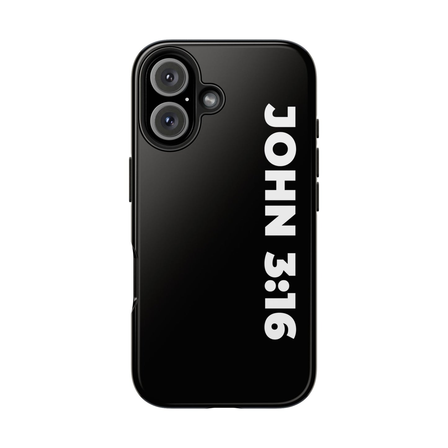 John 3:16 Tough Phone Case — Black Christian Scripture Phone Cover