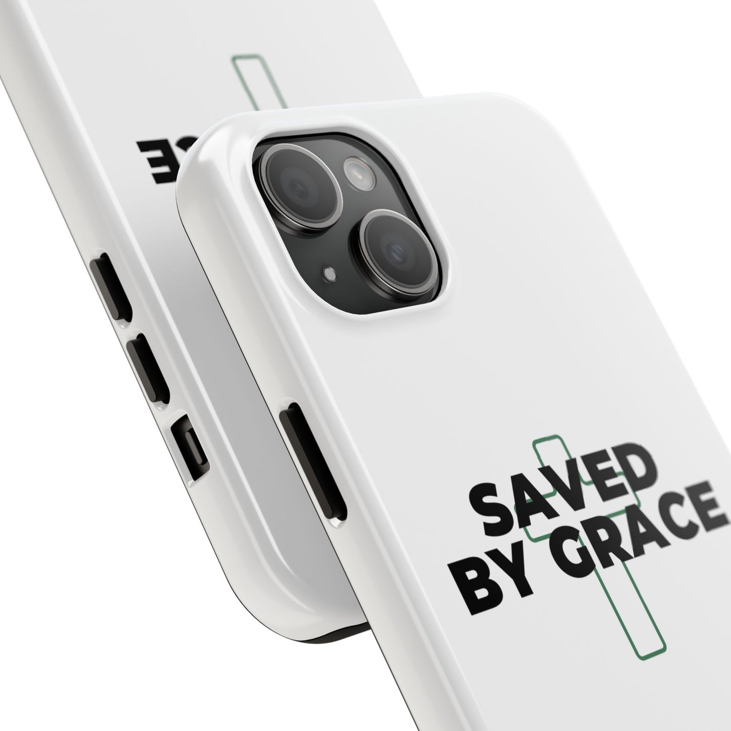 Saved By Grace Tough Phone Case — Christian Cross Protective Phone Cover