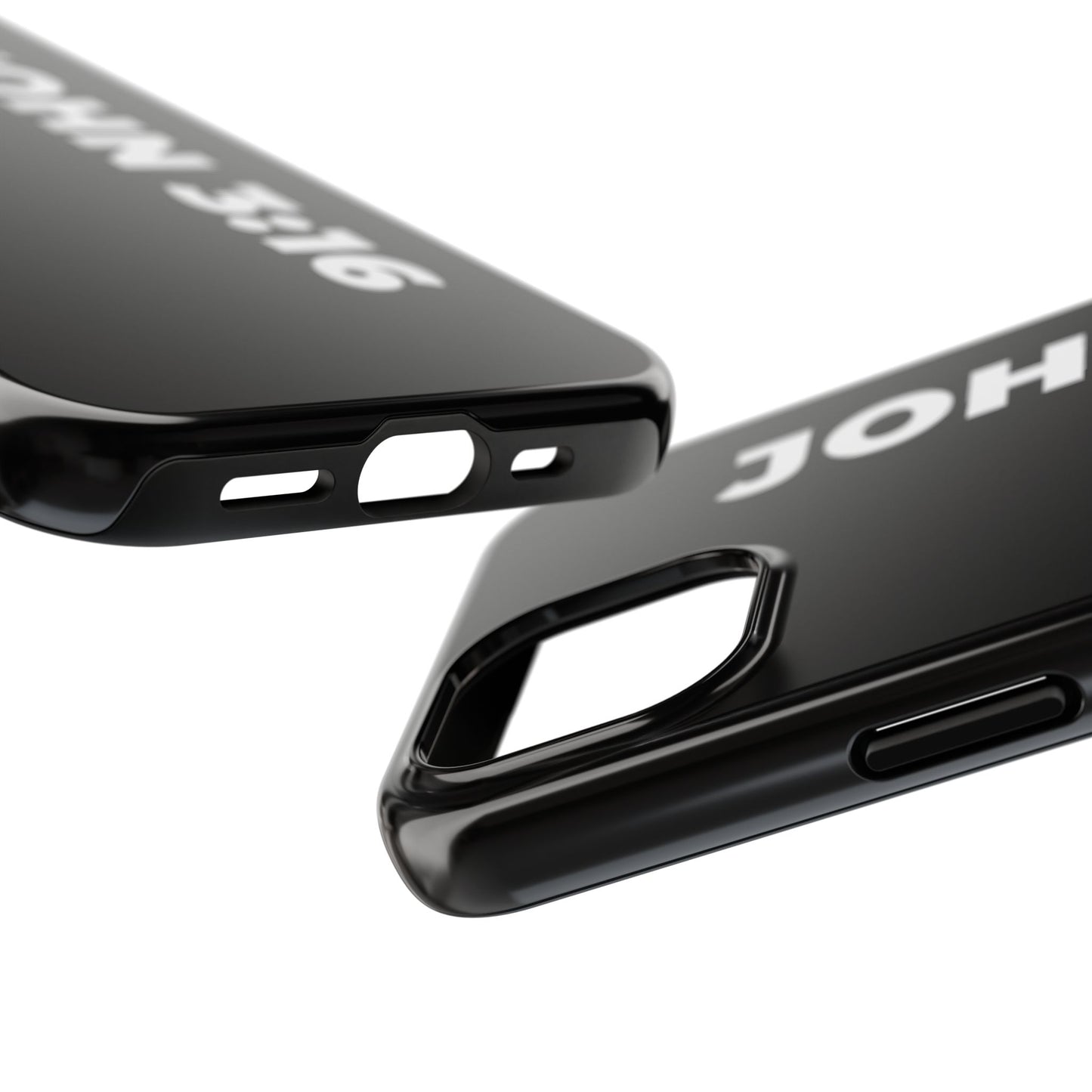 John 3:16 Tough Phone Case — Black Christian Scripture Phone Cover