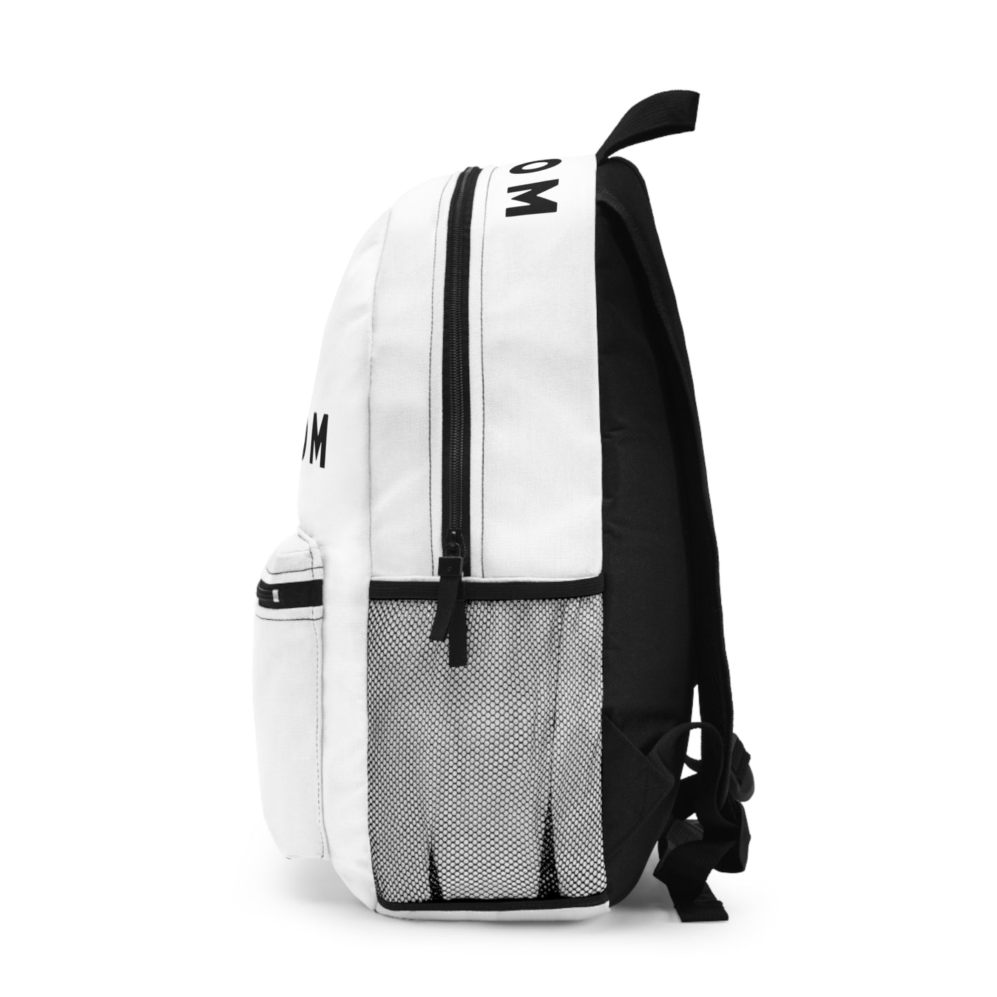 Freedom CK Backpack — Minimal White Daypack with Bold 'FREEDOM' Text