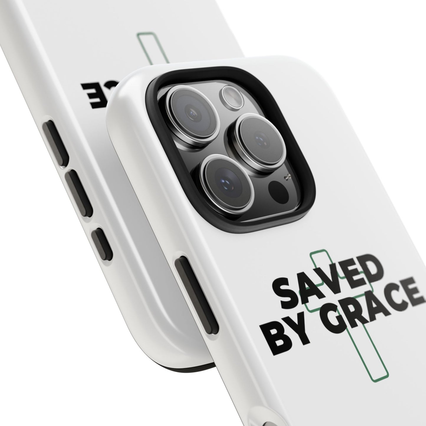 Saved By Grace Tough Phone Case — Christian Cross Protective Phone Cover