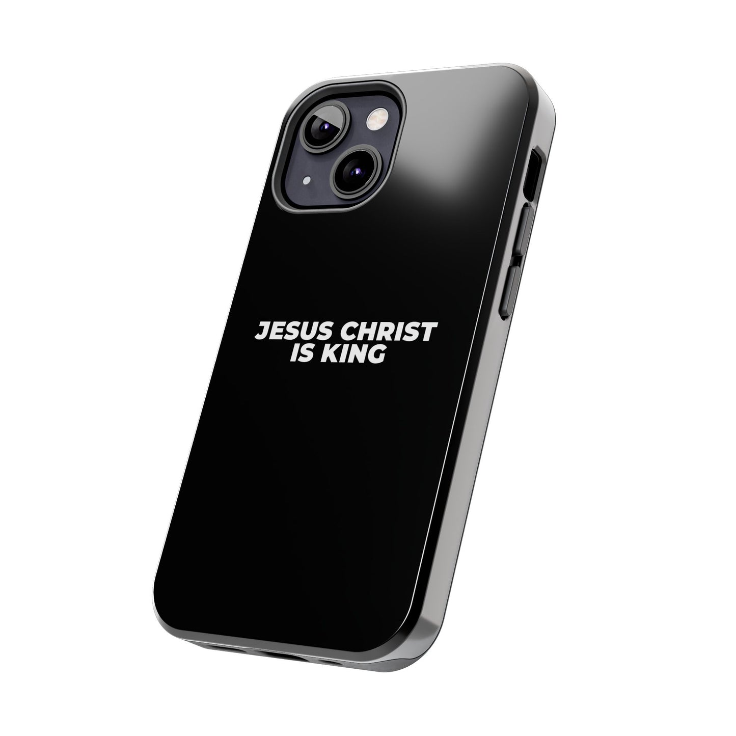 Jesus Christ Is King Tough Phone Case — Black Faith Protective Case