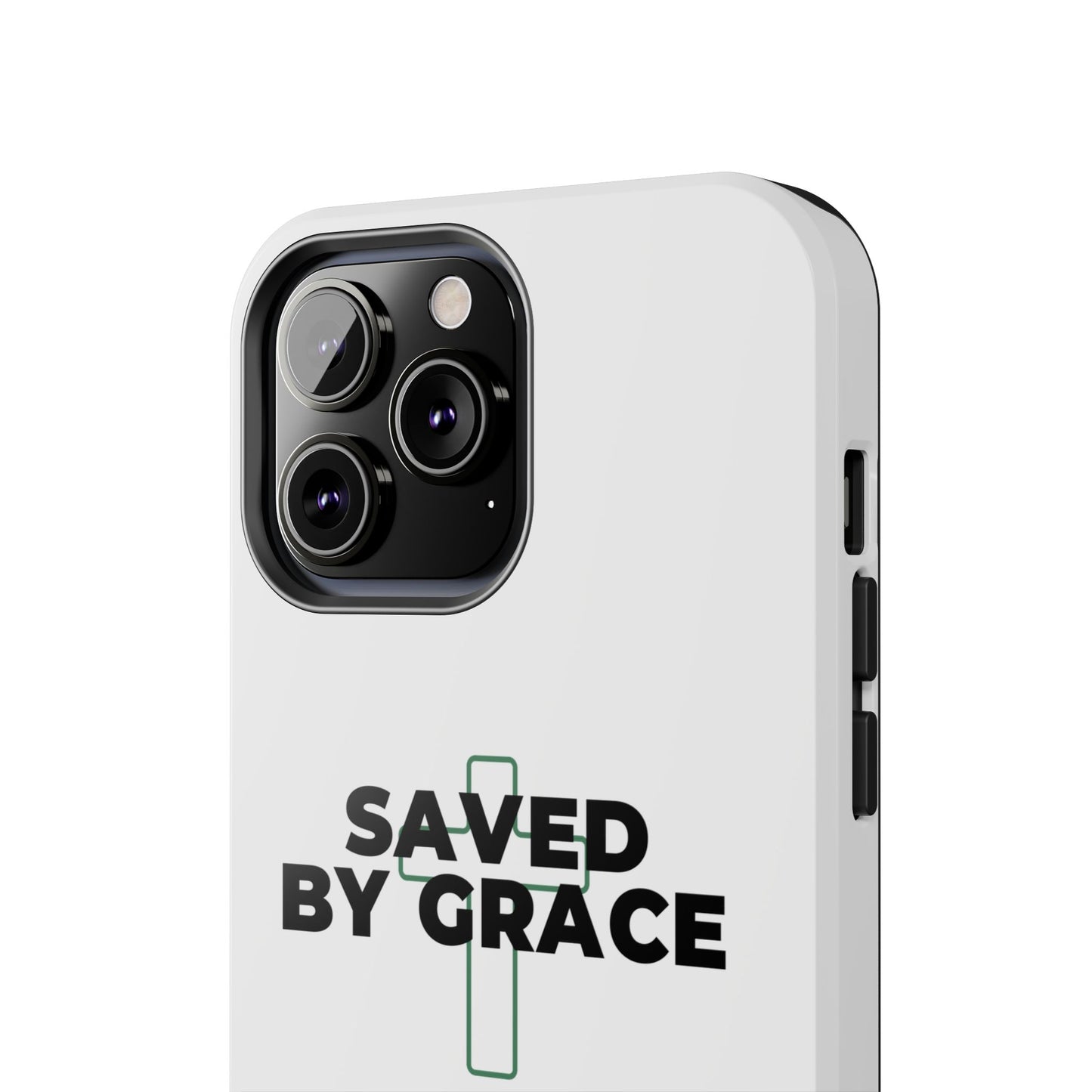Saved By Grace Tough Phone Case — Christian Cross Protective Phone Cover