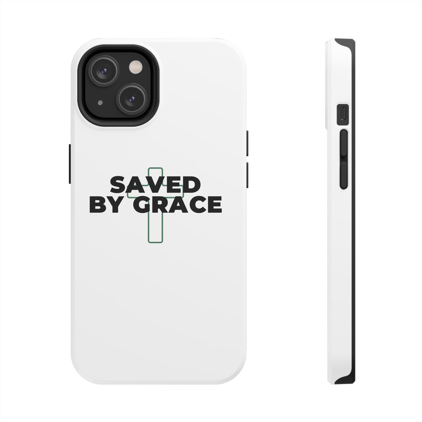 Saved By Grace Tough Phone Case — Christian Cross Protective Phone Cover